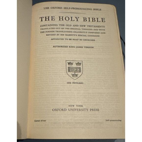 HOLY BIBLE ILLUSTRATED Oxford Self-Pronouncing Edition VTG King James READ - Picture 4 of 10